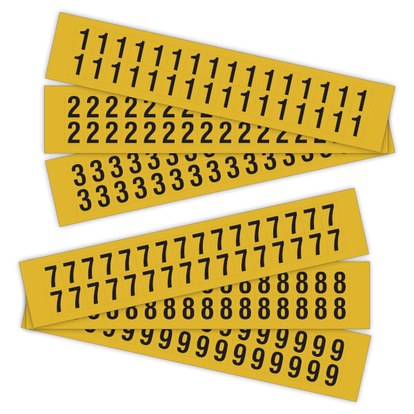 Lettres et chiffres autocollants sur carte Paquet combinaison Chiffres 09 (3K par 15 , 2k par 60)