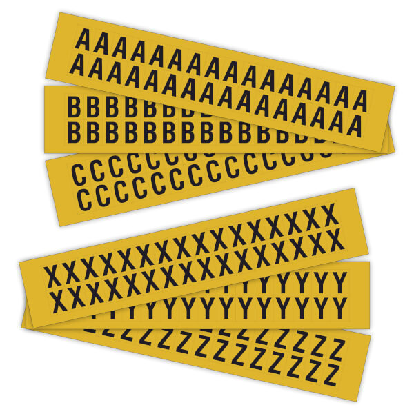 Lettres et chiffres autocollants sur carte Paquet combinaison Lettres de A à Z (1K par lettre)