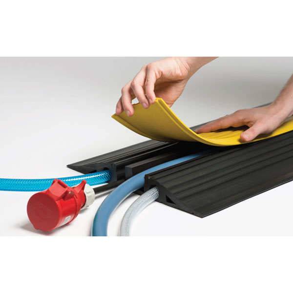 EHA-Vario-Kabelbrücke mit Deckel variable Kabelkanäle durch