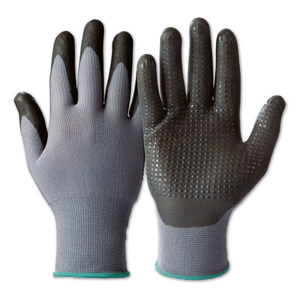 Gants de travail - protection mécanique Gants de protection précision  GemoMech, couleur: noir-gris