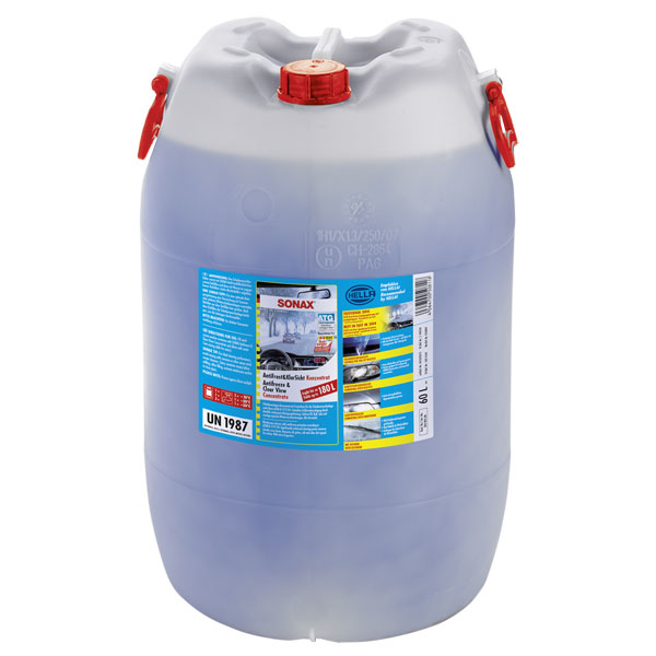 60L Sonax AntiFrost&KlarSicht Wischwasser Konzentrat Scheibenwaschanlagen- Frostschutz mit Citrusduft
