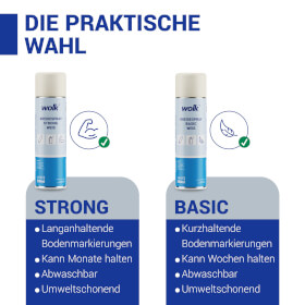 12x wolk Kreidespray basic für temporäre Markierungen, pflanzenverträglich und wasserlöslich