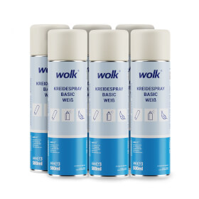 6x wolk Kreidespray basic für temporäre Markierungen, pflanzenverträglich und wasserlöslich
