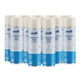 12x wolk Kreidespray basic für temporäre Markierungen, pflanzenverträglich und wasserlöslich