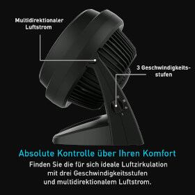 Vornado 630 Raumventilator 3 Schaltstufen besonders gute Luftverteilung