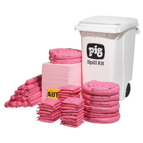 PIG HazMat Chemikalien Bindemittel Notfall - Set groß Bindemittel zur Absorbtion von Säuren, Laugen und Lösungsmitteln