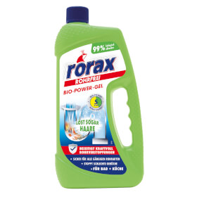 rorax Rohrfrei Bio - Power - Gel 1L beseitigt kraftvoll Rohverstopfungen wie Haare und Fett