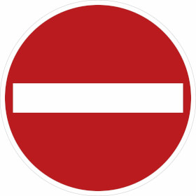 Verkehrsschild Verbot der Einfahrt VZ: 267