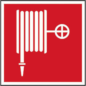 Brandschutzschild - langnachleuchtend Löschschlauch