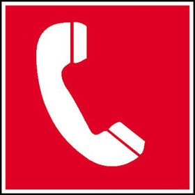 Brandschutzschild Brandmeldetelefon