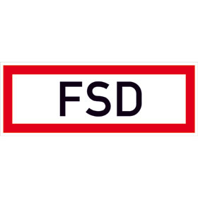 Hinweisschild fr die Feuerwehr Feuerwehrschlsseldepot (FSD)