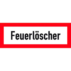 Hinweisschild fr die Feuerwehr Feuerlscher