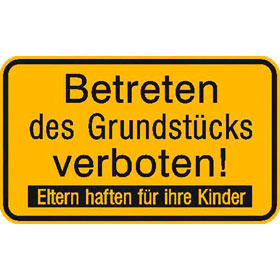 Vorsicht Kein Kinderspielplatz Eltern haften für ihre Kinder Aufkleber 40x30cm 
