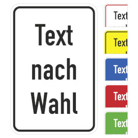 Individuell gefertigtes Aluminiumschild erhaben geprgt mit Text nach Wahl, max. 5 Zeilen mit jeweils 30 Zeichen
