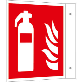 Brandschutzschild als Fahnenschild Feuerlscher