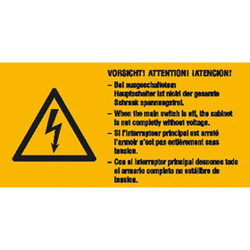 SafetyMarking® Warnschild W012 - Anlage unter Spannung