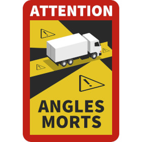 Hinweisschild ATTENTION ANGLES MORTS Lkw - 3er Set