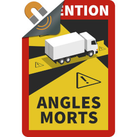 Hinweisschild ATTENTION ANGLES MORTS Lkw - 3er Set