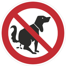 Verbotsschild Hier kein Hundeklo