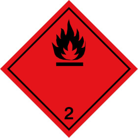 SafetyMarking Gefahrzettel nach ADR Klasse 2.1, Entzndbare Gase