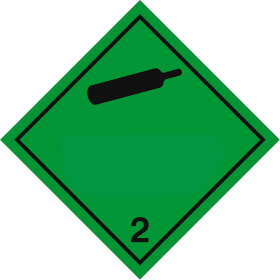 SafetyMarking Gefahrzettel nach ADR Klasse 2.2, Nicht entzndbare Gase, nicht giftige Gase