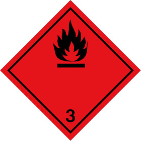 SafetyMarking Gefahrzettel nach ADR Klasse 3, Entzndbare flssige Stoffe