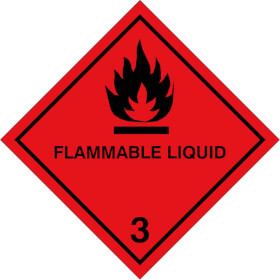 SafetyMarking Gefahrzettel nach ADR Klasse 3, Entzndbare flssige Stoffe Flammable Liquid