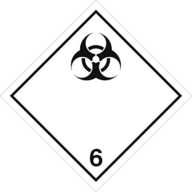 SafetyMarking Gefahrzettel nach ADR Klasse 6.2, Ansteckungsgefhrliche Stoffe