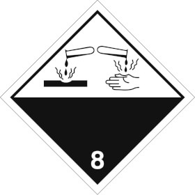 SafetyMarking Gefahrzettel nach ADR Klasse 8, tzende Stoffe