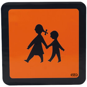 Schulbusschild, selbstklebend aus reflektierender Qualitätsfolie RA1