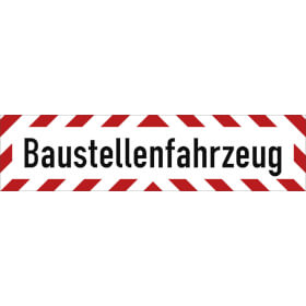 SafetyMarking Hinweisschild Baustellenfahrzeug