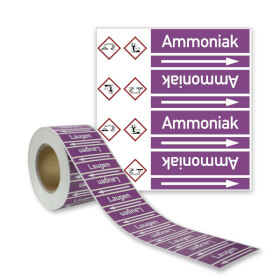 Rohrleitungskennzeichnungsband Ammoniak