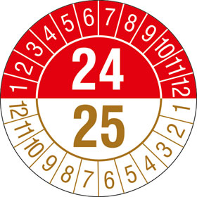 Prfplakette Jahresplakette mit Prfzeitraum 1 Jahr