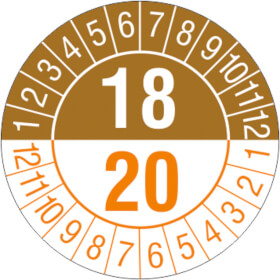 Prfplakette 2- Jahresplakette mit 2-stelliger Jahreszahl