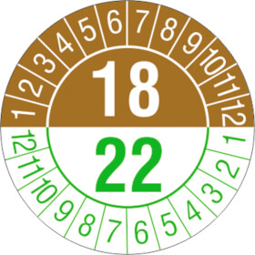 Prfplakette 4- Jahresplakette mit 2-stelliger Jahreszahl