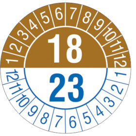 Prfplakette 5- Jahresplakette mit 2-stelliger Jahreszahl