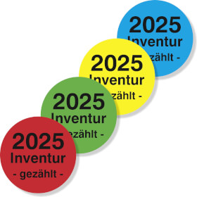 Inventuretiketten Inventur gezählt grün