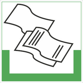Abfallkennzeichnung - Symbolschild Papier