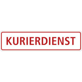 SafetyMarking Hinweisschild Kurierdienst