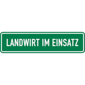 SafetyMarking Hinweisschild Landwirt im Einsatz