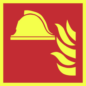 Brandschutzschild PLUS - langnachleuchtend + tagesfluoreszierend Mittel und Gerte zur Brandbekmpfung