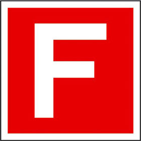 Brandschutzschild F - Schild (Nur in der Schweiz gltig!)