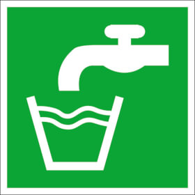 Fluchtwegschild - langnachleuchtend Trinkwasser