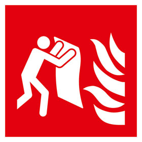 Brandschutzschild - langnachleuchtend Feuerlschdecke