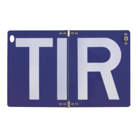 Hinweisschild für Kraftfahrzeuge T.I.R -Schild, klappbar, ohne Trennpunkte
