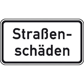 Zusatzzeichen nach StVO - Nr. 1006 - 34 Straenschden