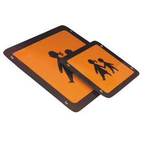 Schulbusschild, selbstklebend aus Weich-PVC-Folie