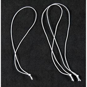 Fertigschleifen aus Gummizugschnur Farbe: wei
