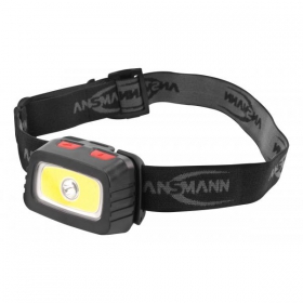 ANSMANN Headlight HD200B LED - Stirnlampe hochwertige, spritzwassergeschtzte Stirnlampe mit 3W LED