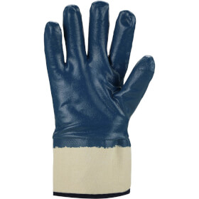 Asatex 3440 Montagehandschuh blau Baumwollhandschuh mit Vollbeschichtung aus Nitril